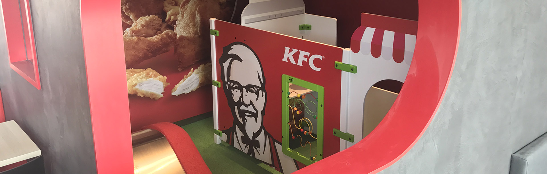 this image shows a kids corner at KFC