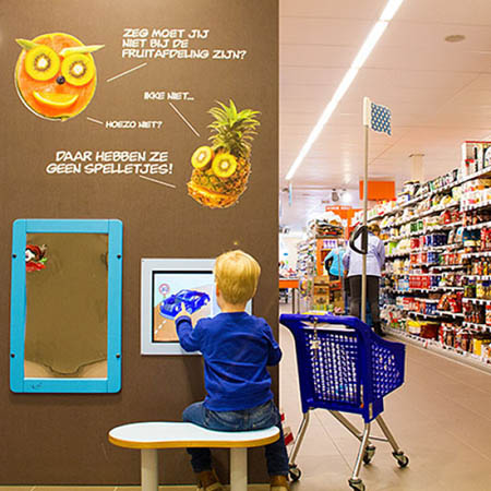 this image shows a kids corner in an AH supermarket
