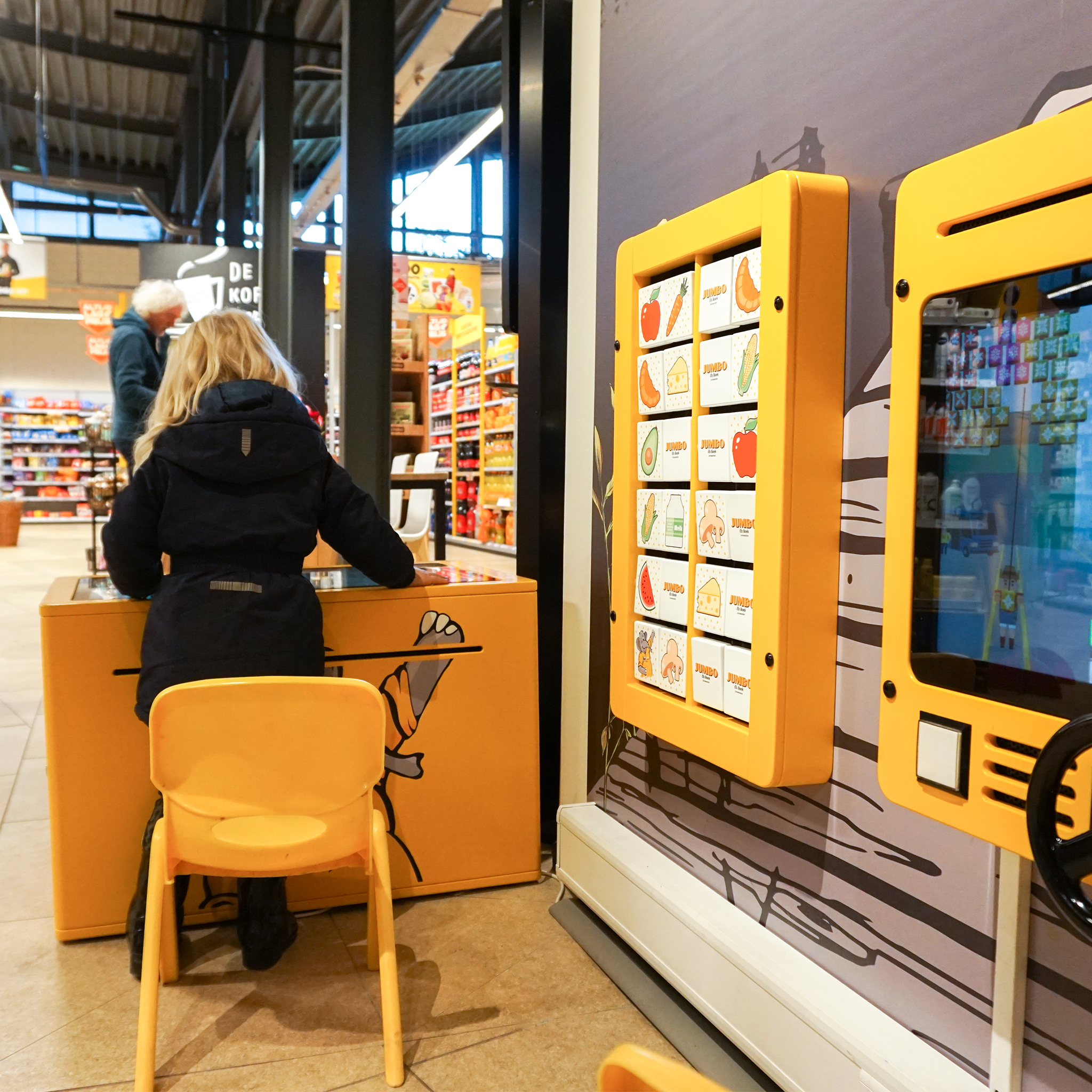 Kinderhoek in supermarkt Jumbo Els Boek in Leeuwarden