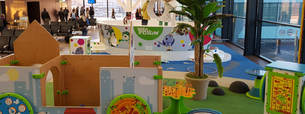 Vliegveld Polen Gdansk met custom speelconcepten voor de kindjes