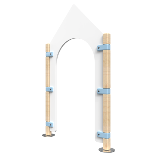 Dit hekwerk bevat een poort die als ingang kan dienen voor de kinderhoek.